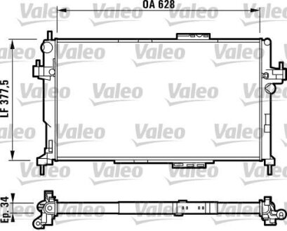 Радіатор охолоджування Valeo 732824