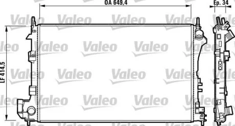 Радіатор охолоджування Valeo 732877