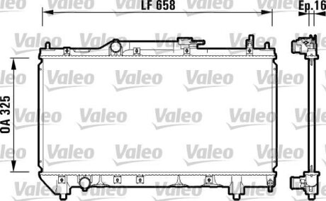 Радиатор, охлаждения дивгателя Valeo 732950