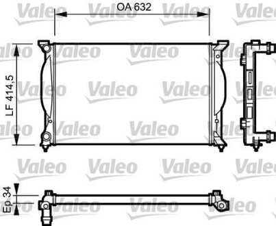 Радіатор охолоджування Valeo 732963