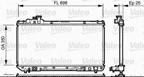 Радиатор, охлаждения дивгателя Valeo 734172