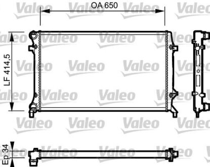 Радиатор, охлаждения дивгателя Valeo 735120