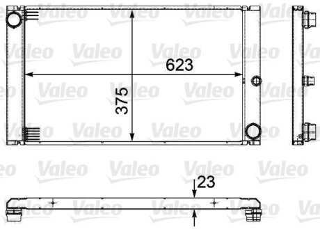 Радіатор, система охолодження двигуна Valeo 735475