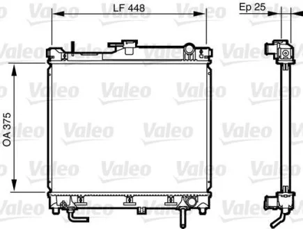 Радіатор, система охолодження двигуна Valeo 735578