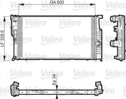 Радиатор, охлаждение двигателя Valeo 735612