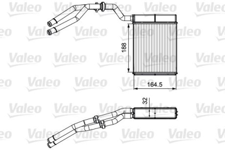 Теплообмінник, система опалення салону Valeo 811515