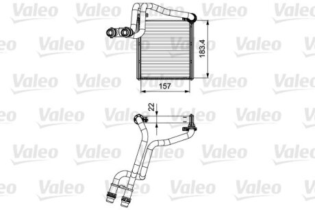 Радіатор обігрівача VOLKSWAGEN GOLF VI (5K) (08-) Valeo 811536
