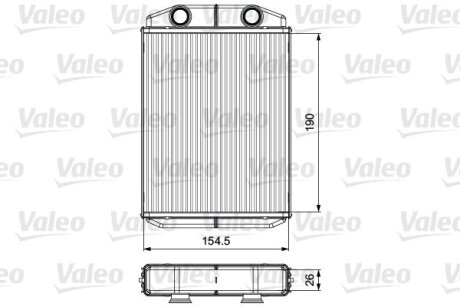 Радіатор обігрівача Valeo 811553