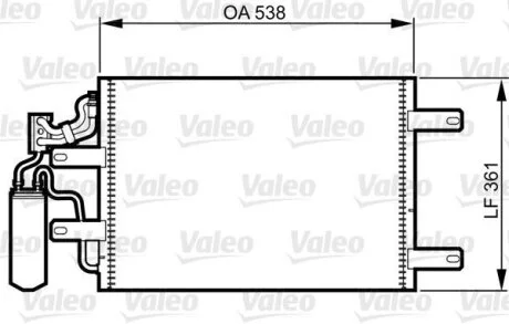 Конденсатор, кондиционер Valeo 814014