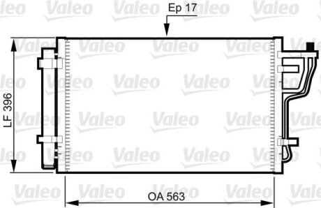 Радіатор кондиціонера Hyundai i30, KIA CEED Valeo 814351