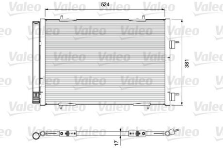 Радіатор кондиціонера Valeo 814406