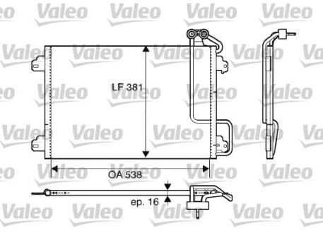 Конденсатор кондиционера PEUGEOT Partner Valeo 817508