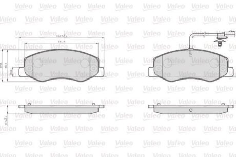 Комплект гальмівних накладок, дискове гальмо Valeo 872172
