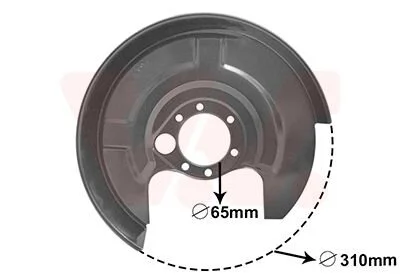 Відбивач, гальмівний диск Van Wezel 0322373