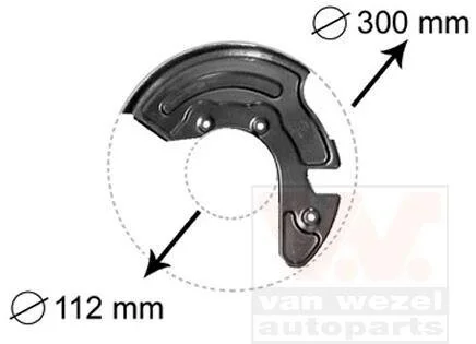 Відбивач, гальмівний диск Van Wezel 0323372
