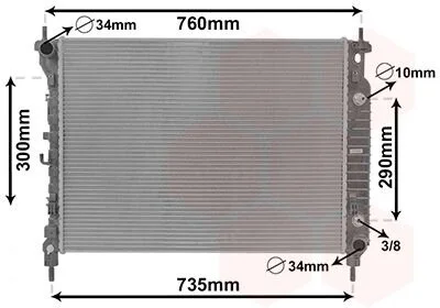 Радіатор охолодження CHEVROLET CAPTIVA 4/11 > 14 Van Wezel 08002067