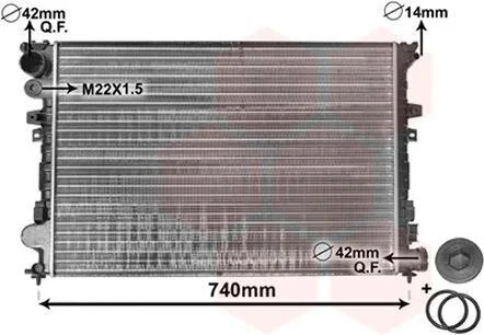 Радіатор 806/EVASION/ULYSSE MT 94- Van Wezel 09002089