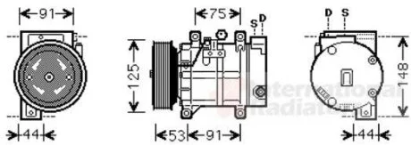 Компресор кондиціонера NISSAN X-TRAIL 01>07 T30 Van Wezel 1300K259