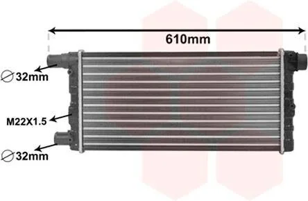 Радіатор, система охолодження двигуна Van Wezel 17002115