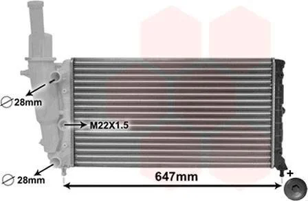 Радіатор, система охолодження двигуна Van Wezel 17002140