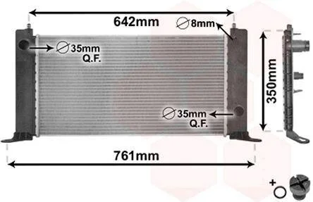 Радіатор, система охолодження двигуна Van Wezel 17002243