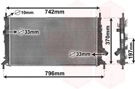 Радіатор охолодження двигуна FOCUS C-MAX 16/20TDCi 03- Van Wezel 18002370