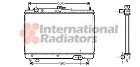 Радіатор охолодження двигуна 323 13/16/18 MT 89- small Van Wezel 27002066