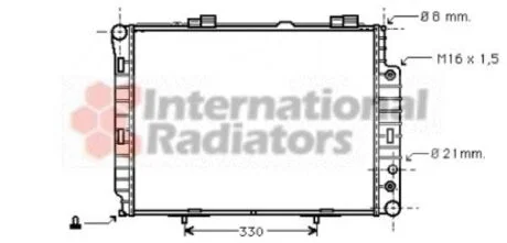 Радіатор охолодження двигуна MB W210 +/-AC автомат 95-02 Van Wezel 30002189