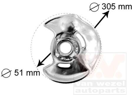 Відбивач, гальмівний диск Van Wezel 3024371