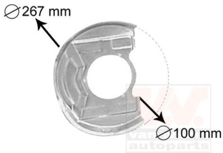 Отражатель, диск тормозного механизма Van Wezel 3730371