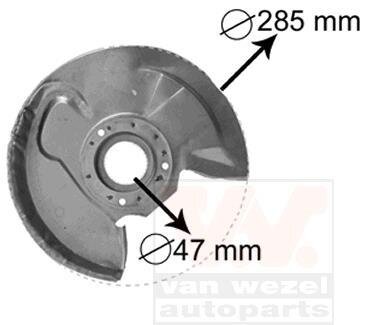 Отражатель, диск тормозного механизма Van Wezel 3758372