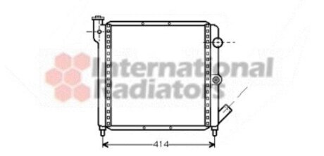 Радиатор охлаждения двигателя R5, R9, R11, EXPRESS I 84-91 Van Wezel 43002063
