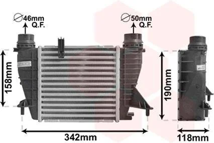 Інтеркулер RENAULT Clio 1.5D 10- Van Wezel 43004553