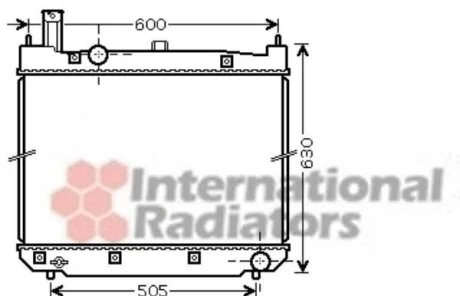 Радіатор охолодження TOYOTA HIACE 2.5 D4D 1996- Van Wezel 53002471
