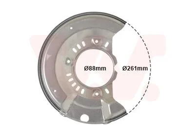 Відбивач, гальмівний диск Van Wezel 5430371
