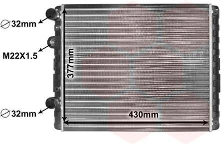 Радіатор охолодження двигуна POLO3/LUPO/AROSA MT-AC Van Wezel 58002129
