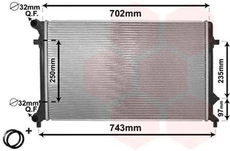 Радиатор, охлаждения дивгателя Van Wezel 58002205