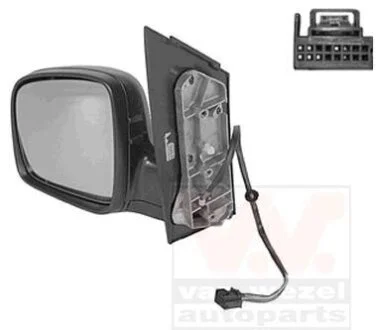 Зеркало левое (электрорегулировка) VOLKSWAGEN CADDY 04>09/10 (Hagus) Van Wezel 5867807