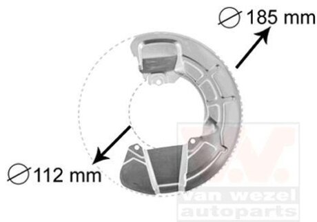 Отражатель, диск тормозного механизма Van Wezel 5930372