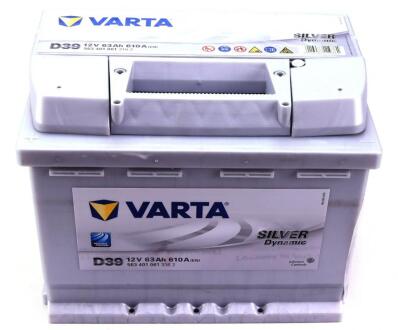 АКБ D39 SILVER DYNAMIC 63 А*ч +/- 610A VARTA 5634010613162