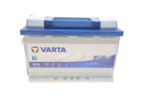 Аккумуляторная батарея, 70Ah / 760A (12V), Blue Dynamic N70, (R+), (Start-Stop EFB), (278x175x190) VARTA 570500076D842