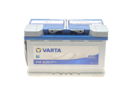 Аккумуляторная батарея, 80Ah / 740A (12V), Blue Dynamic F16, (R+), 315x175x190) VARTA 580400074 3132
