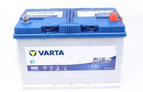 Аккумуляторная батарея, 85Ah / 800A (12V), Blue Dynamic N85, (R+), (Start-Stop EFB), (306x173x225) VARTA 585501080D842