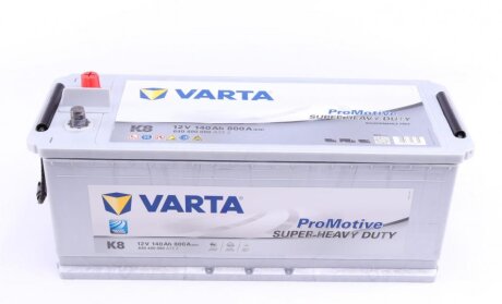 Аккумуляторная батарея, 140Ah / 800A (12V), PRO motive SHD K8, (L+), (513x189x223), (груз. а/м) VARTA 640400080 A722