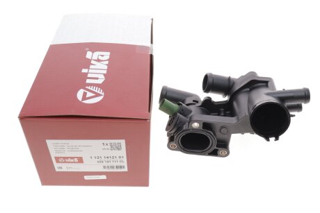 Корпус термостату з термостатом 80? VW Polo (01-09)/Audi A2 (00-05)/Seat Ibiza (02-09) Vika 11211412101