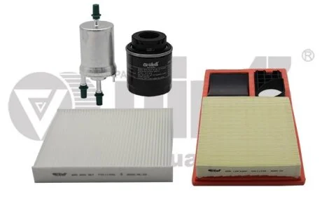 Комплект фільтрів 4 шт. Skoda Fabia (11-15)/VW Polo (10-12), Caddy (06-10), Golf (06-13) 1.4,1.6 бенз. Vika K11783501