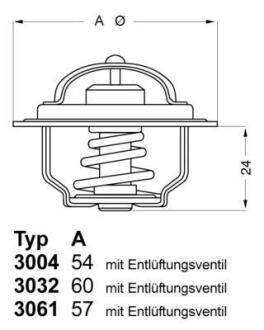 Термостат NISSAN Micra ll "1.0-1.4 "92-02 - знято з виробництва WAHLER 3004.82