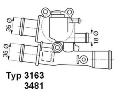 A_Термостат Fiat Lancia - знято з виробництва WAHLER 3163.88D