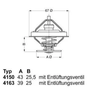 Термостат системи охолодження MAN CLA, E2000, EL, EM, F2000, F9, F90, F90 UNTERFLUR, FOC, G90, HELICON, HOCL, L2000, LION´S CITY, LION´S COACH, LION´S WAHLER 4150.83D50