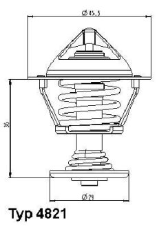 CITROEN Термостат AX,P.106,305,1.4,1.5D 89 WAHLER 4821.89D